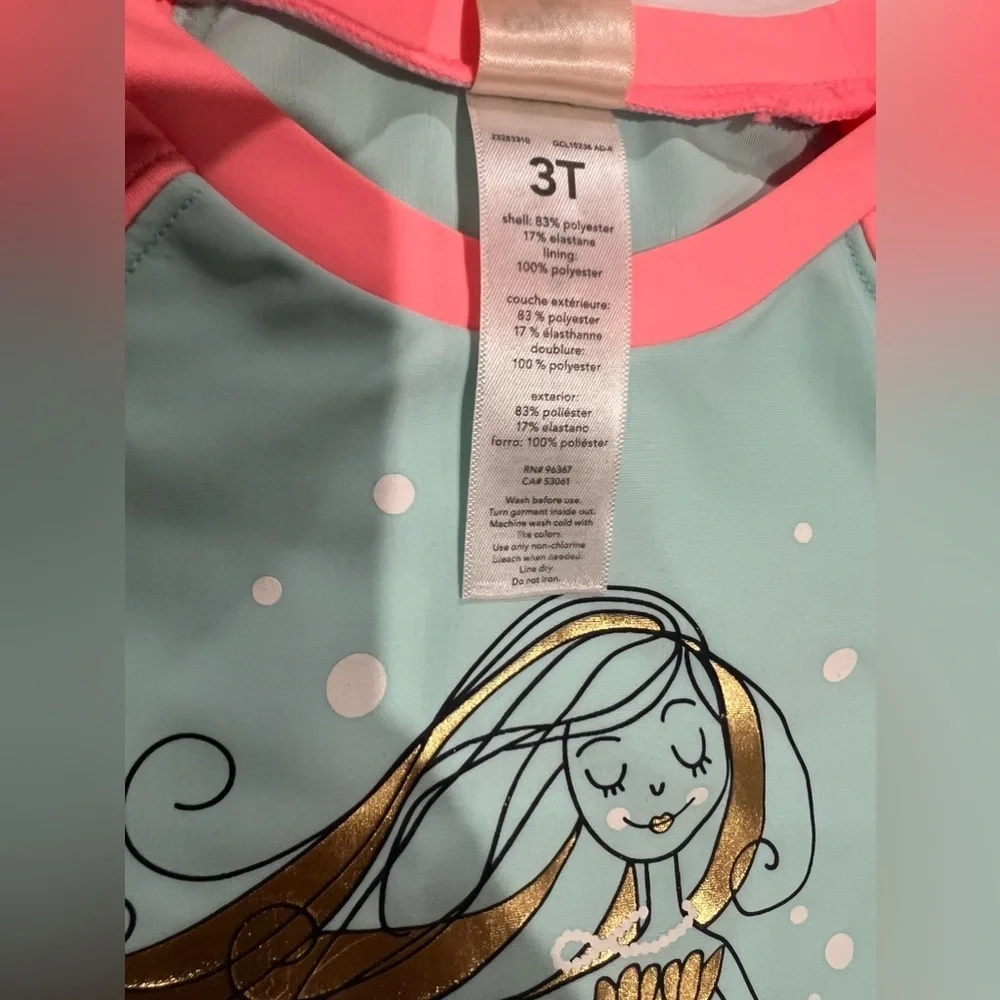 Oshkosh B’gosh - Mermaid Two-Piece Rash Guard Swimsuit Girls (Size 3T)